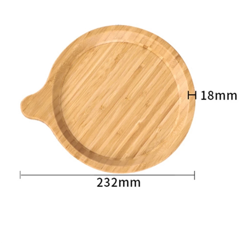 Bamboe Ronde Vorm Thee Lade Diner Plaat Creatieve Houten Platen Voedsel Opslag: Default Title