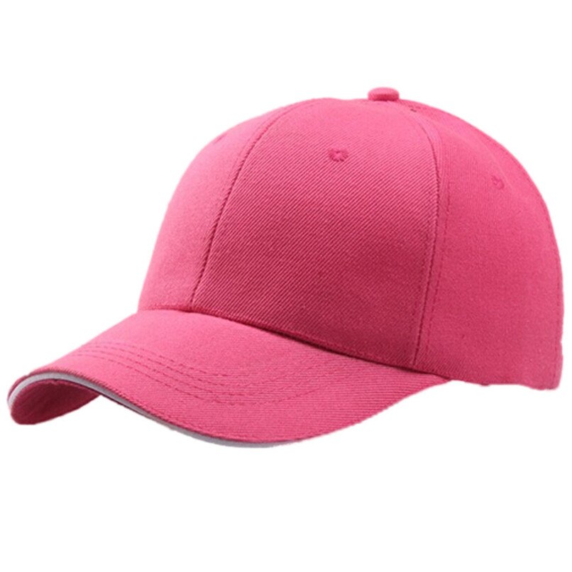 Unisex baseball kasketter almindelig snapback hat hip-hop justerbar kasket i lyserød grøn sort farve 30 sp 25: Rosenrød