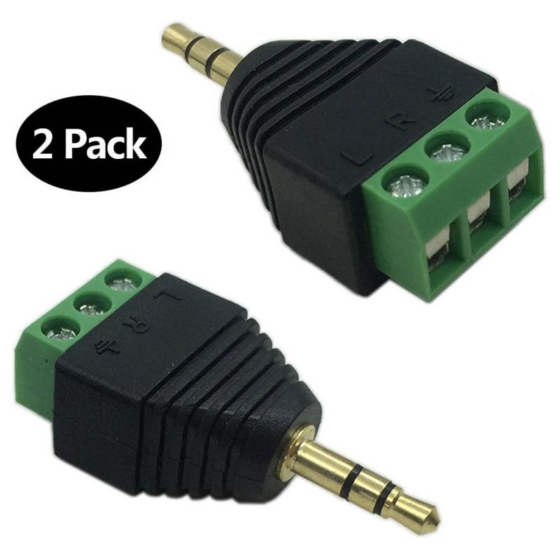 3.5mm AUX Audio Jack Male Stereo Sound Track Plug Solderless Connector DIY Schroef Lock Kabel Adapter voor audio of video