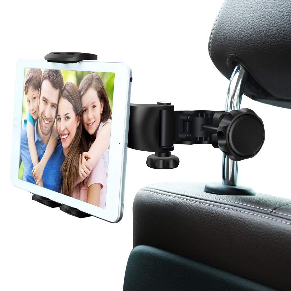 Auto Houder 4-11 "Tablet Achterbank Universele Beugel 360 Roterende Hoofdsteun Mount Microfoon Tabletten PC Stand voor iPad Air pro 9.7