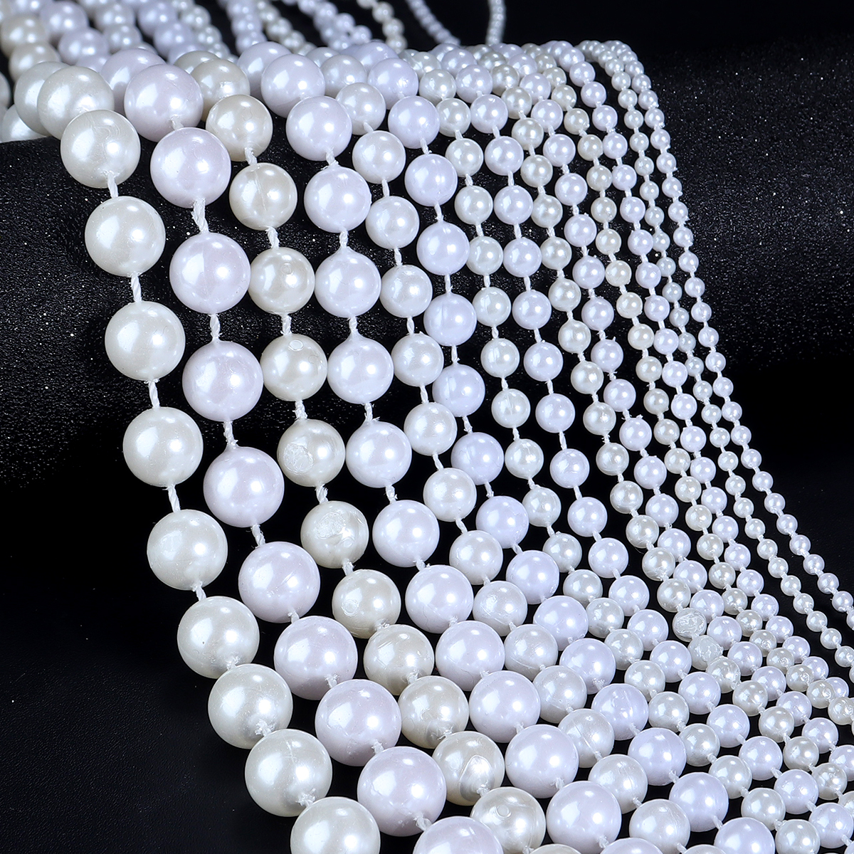 JODouble-Perle ABS pour Robe de Mariée, Accessoires Artisanaux, 3/4/5/6/8/10/12mm