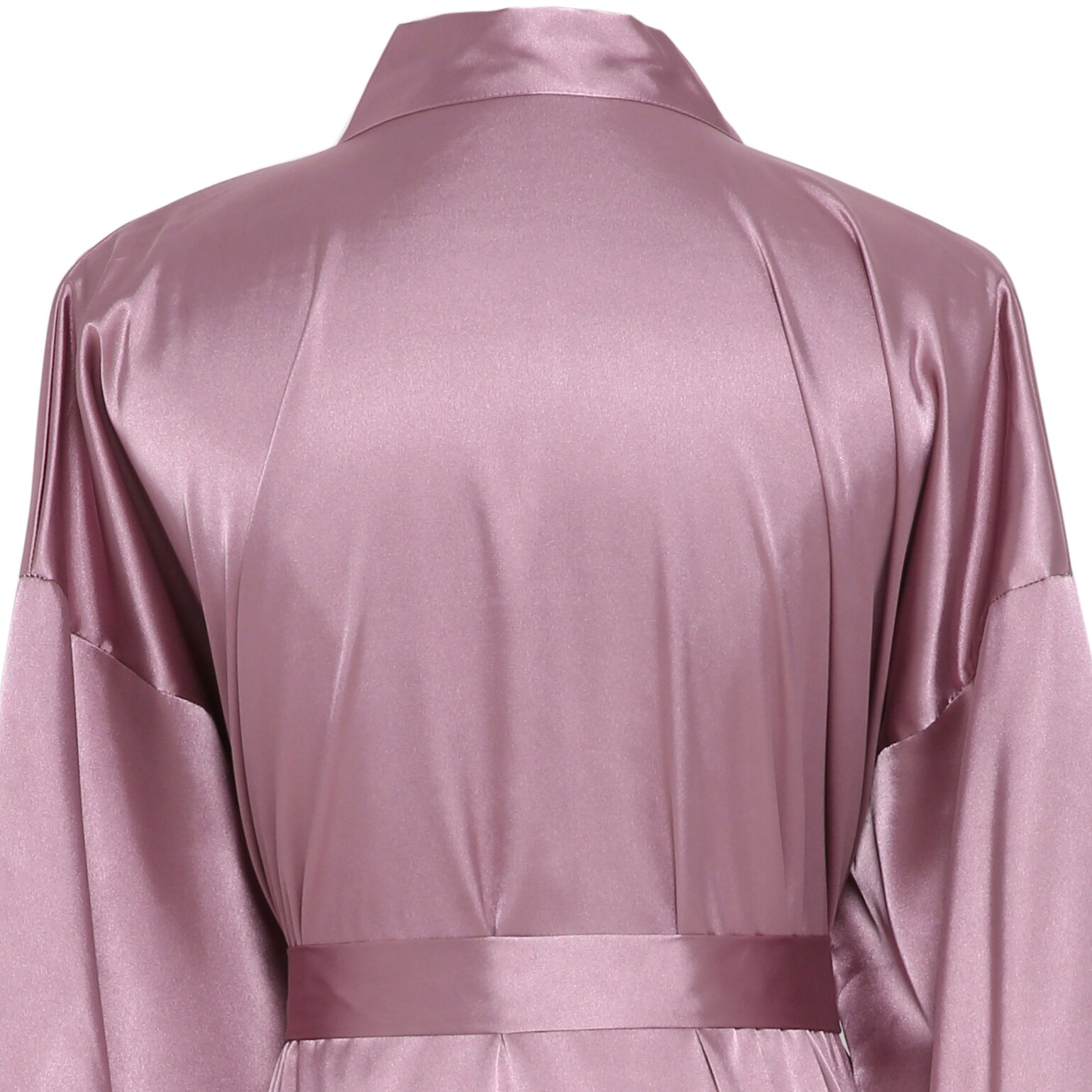 Owiter Brautjungfer mauve Lange Große Ebene murmeln Braut Kimono Seide Satin- Nacht Kleid Kleid Hochzeit Roben Bademantel Spitze Kleid Damen: mauve (nicht Buchstabe)
