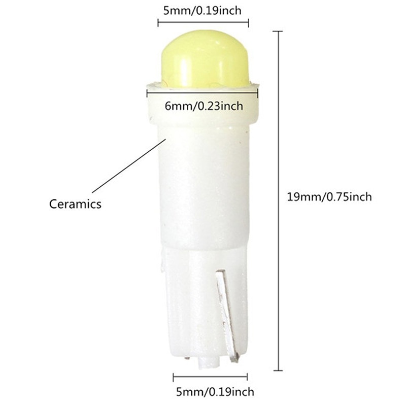 Lampa Pair Of White LED Dashboard Bulbs - B8.5D Instrumentation Lights (2-Pack)