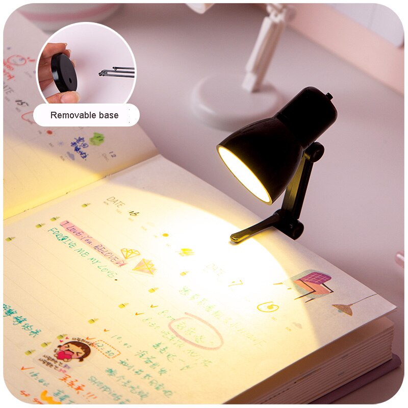 Study Readig LED Desk Lamp Book Clip Bedroom Battery Powered Table Light Eye Protection Flexible Bookmark Night Light