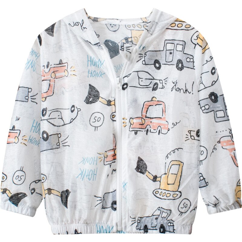 Children Clothes Baby Girl Jacket Boy Hooded Coat Cartoon Outwear Baby Boys Girls Long Sleeve Summer Sun Air Protection Clothing