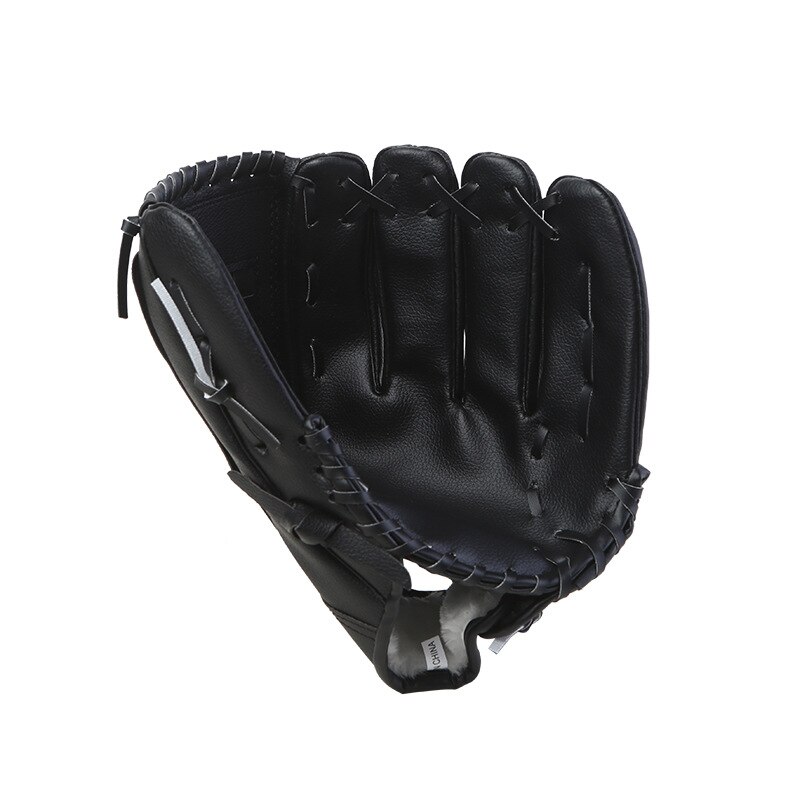 Guante de entrenamiento de béisbol para deportes al aire libre, guantes de práctica de Softball para niños/adultos, guantes profesionales de béisbol y Softball, 40: Black / 9.5 inch