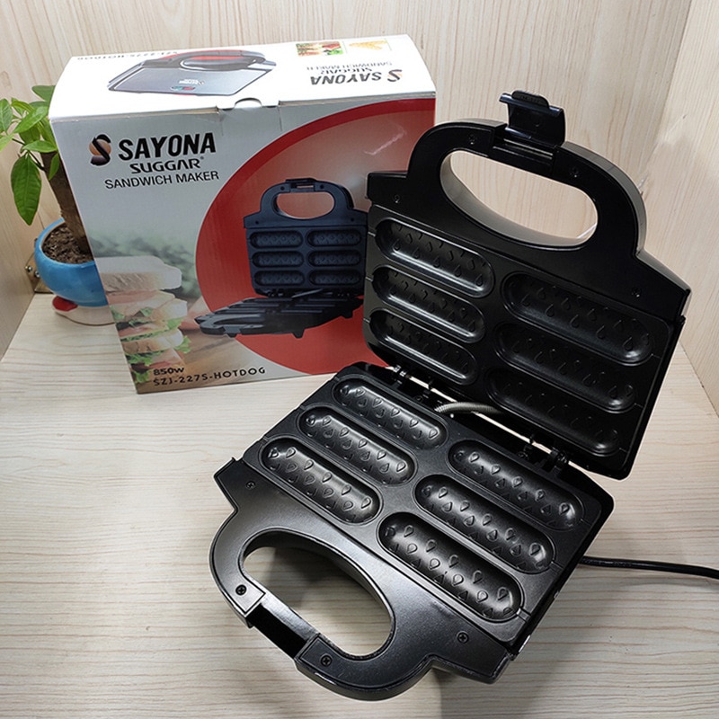 Electric dog waffle maker Non-stick coating Crispy corn French muffin Sausage Baking machine Barbecue for Breakfast EU