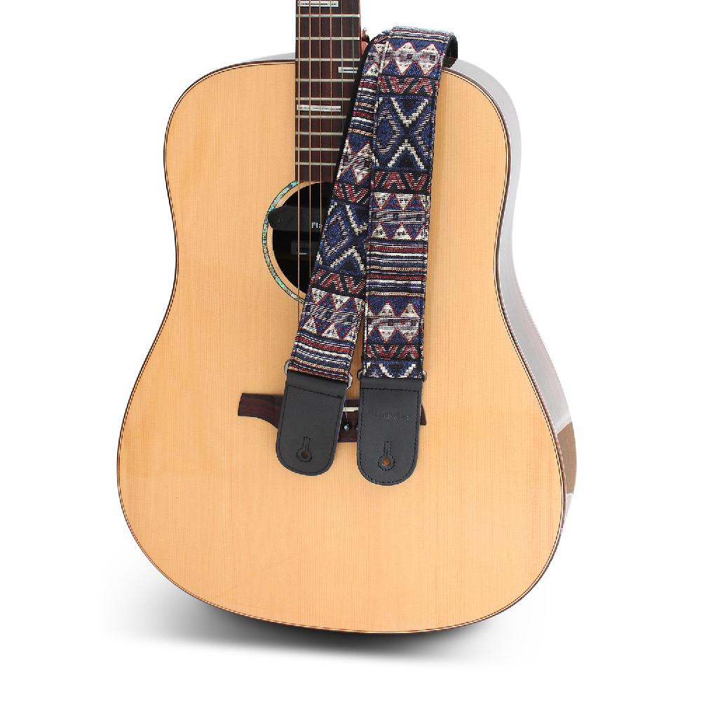 Flanger vintage nationale stijl akoestische elektrische gitaarband jacquard borduurband