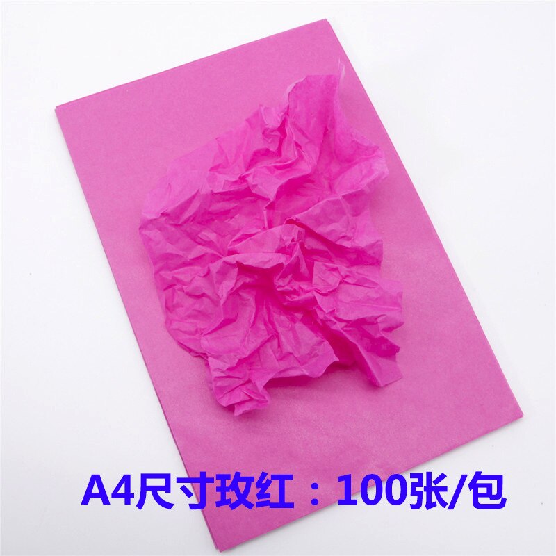100/80pcs Tissue Paper A4 A5 Copy Tracing Paper Wrapping Paper Shoes Clothes Lining Compartment Moisture-proof Sydney Paper: A4 rose red 100pcs