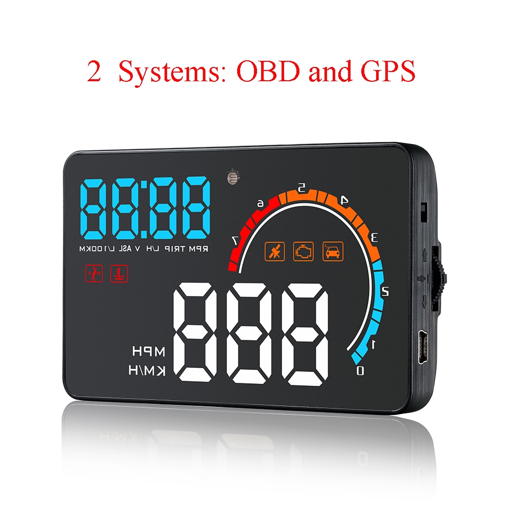 D2500 HUD GPS OBD Head-Up Display Auto-styling Hud Display Überdrehzahl Warnung Windschutzscheibe Projektor Alarm System Universal auto