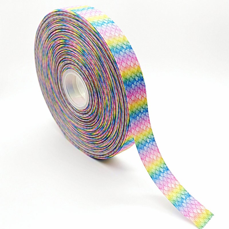 5 meter regenboog cartoon lint grosgrain 25mm doe-het-zelf handgemaakte linten voor haaraccessoires knutselen aangepaste lintdecoratie naaien: Regenboog -5 / 25mm