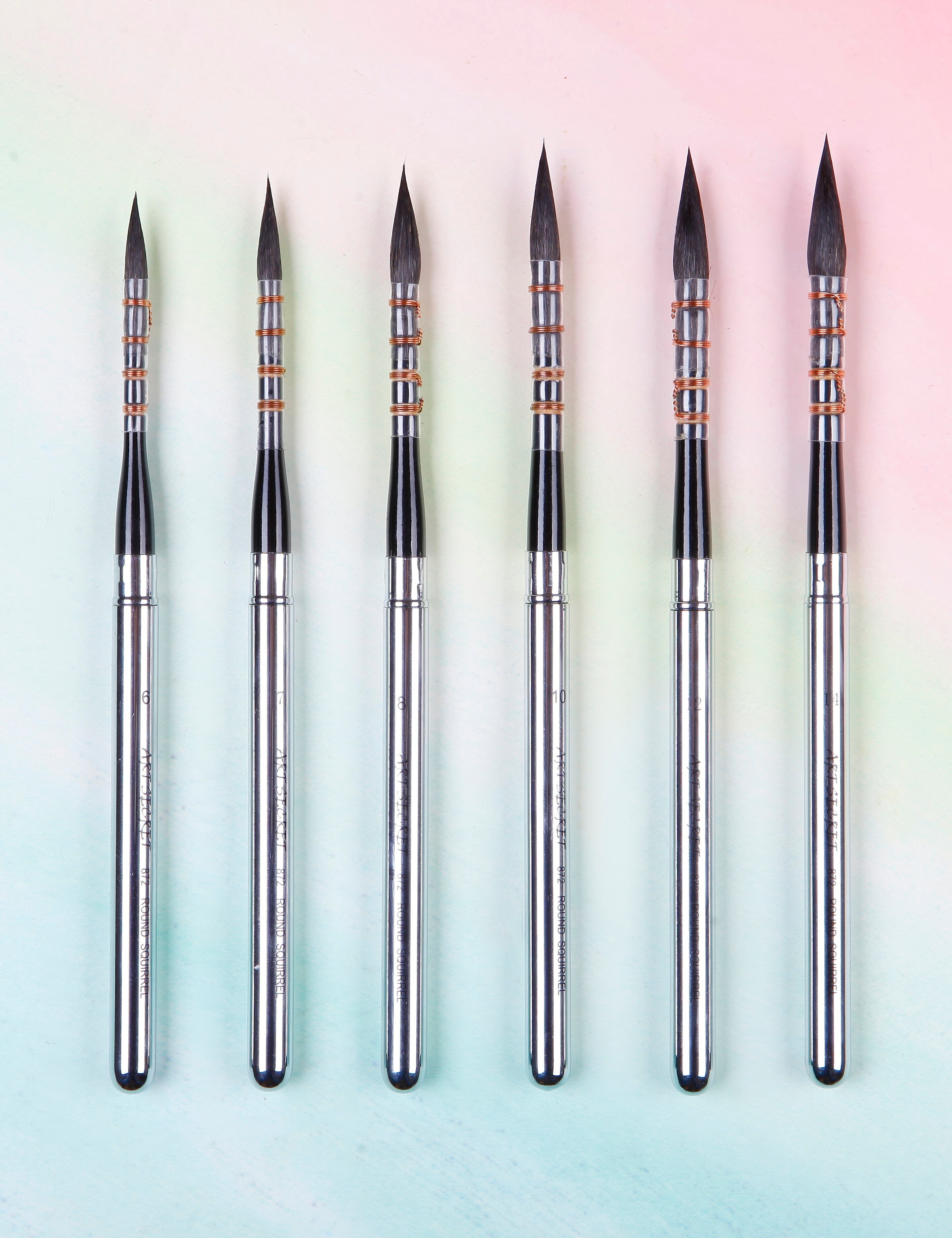 artsecret 872 squirrel hair wooden handle paint art brushes artistic for drawing