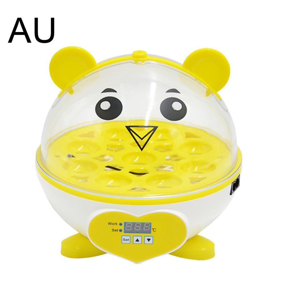 20W Cute Mini 9 Eggs Incubator Incubation Brooder Manual Egg Incubator Digital Temperature Adjustable Hatcher: AU