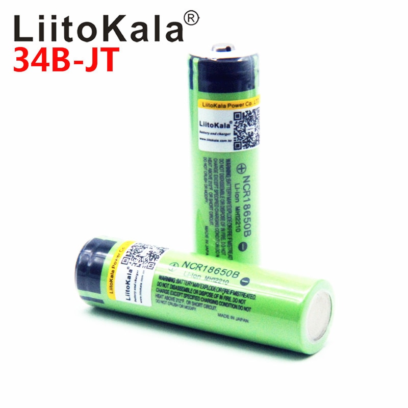 liitokala 18650 3400mah Original NCR18650B 3000 3400 Rechargeable Li-ion battery for for Flashlight