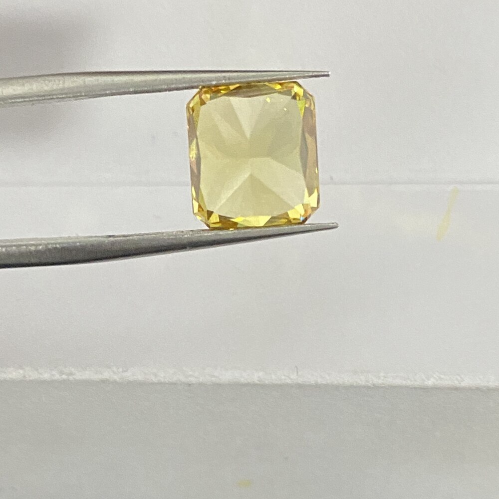 Meisidian 6A Golden 9X11Mm Radiant Cut Geel Iced Verpletterd Zirconia Voor Sieraden Diy Maken