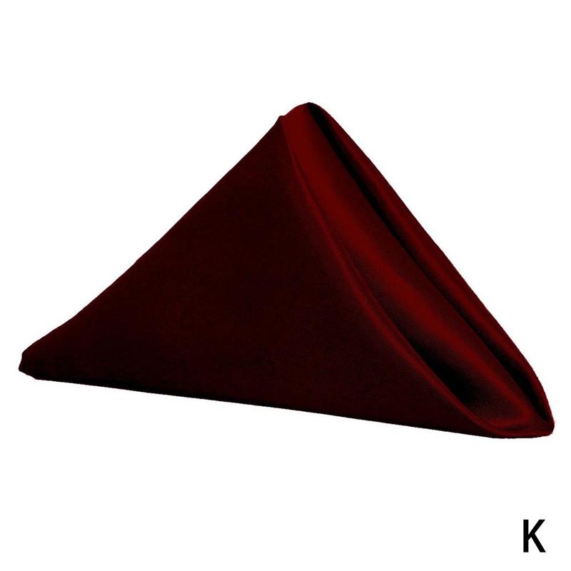 1pcs Cloth Napkins 12x12 Inches Polyester Table Napkins Restaurant Banquet Dinner Decoration Party Wedding Supplies Decor L2a4: wine red