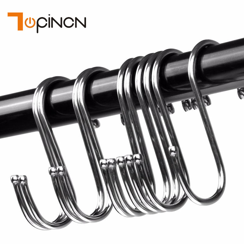 S Shape Hook Door Save Space Closet Bag Holder Clothes Hanging Powerful Stainless Steel Meat House Kitchen Pot Pan Hanger
