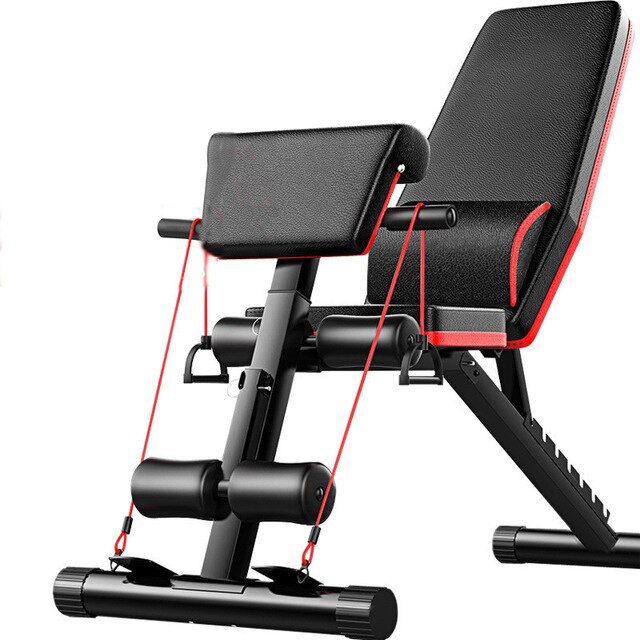 Klapp Hantel Bankdrücken Einstellbar Rückenlehne Sitzen, Bauch Multi-Funktionale Fitness, sterben eine andere Bank Ausrügestochen Hause: Silber