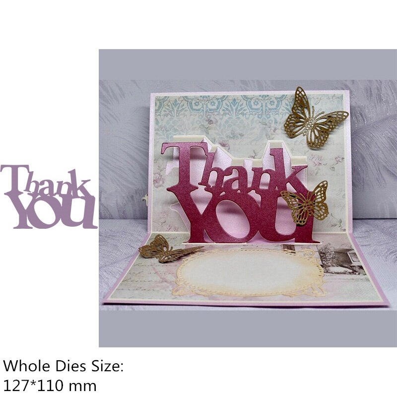 Pop-Up Woord Gelukkige Verjaardag Metalen Stansmessen Voor Scrapbooking En Kaarten Maken Craft Die Cuts
