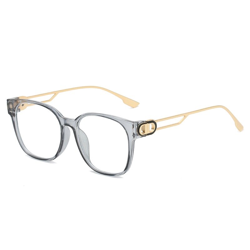 Square Anti Blue Light Glasses Frame Men Women Fatigue Computer Lucency Radiation Spectacles Filter Blocking UV400 Mobile Game: gray