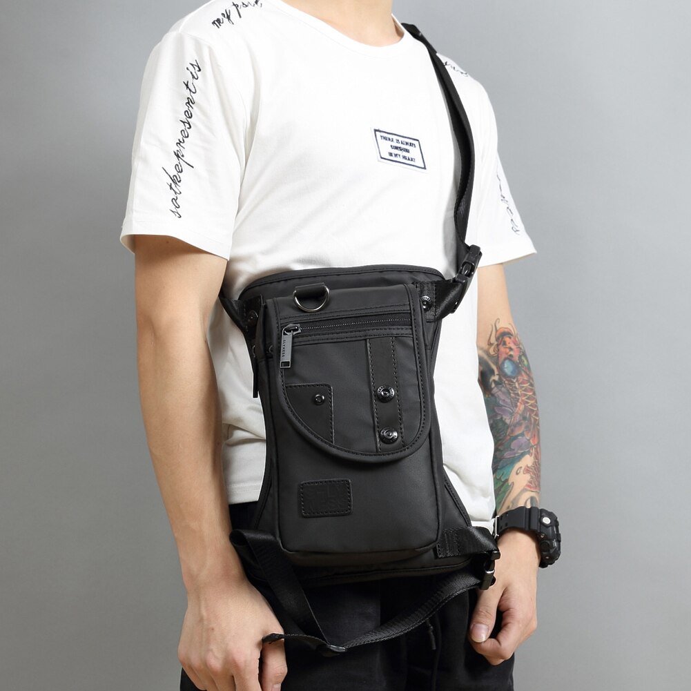 Bolsa de pierna de viaje para hombre, ligera, impermeable, para acampar al aire libre, hombro, cintura, pecho, diario