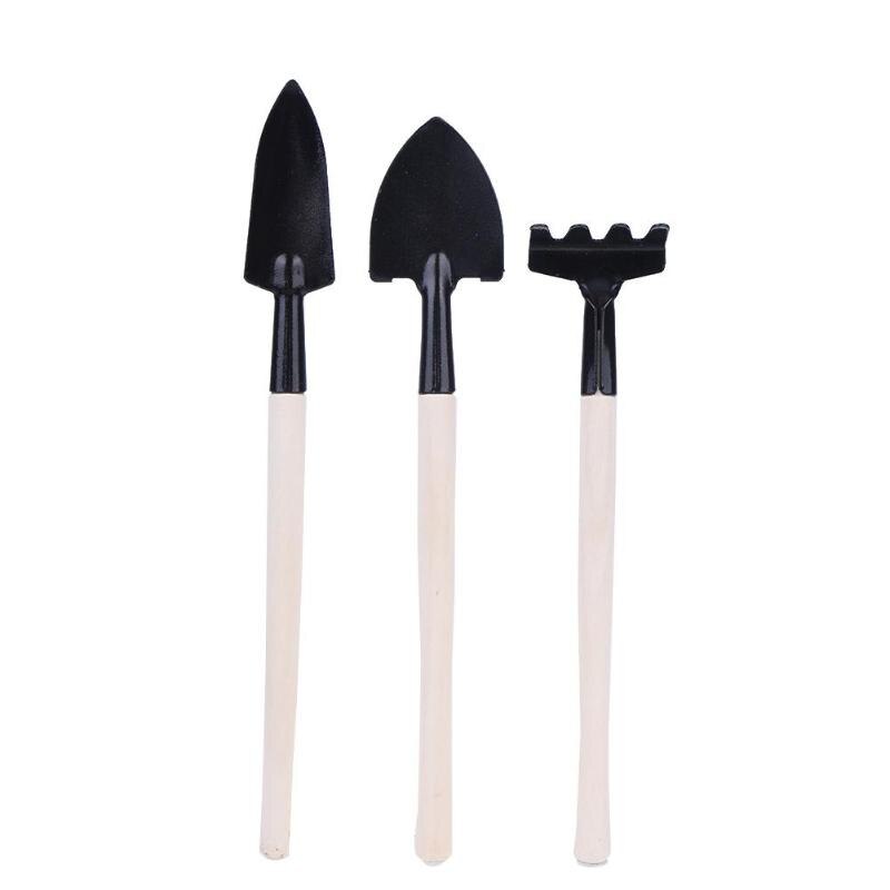 3 st praktisk mini spade spade trädgårdsredskap barn harv spade kratta växt underhåll trähandtag trädgårdsredskap set