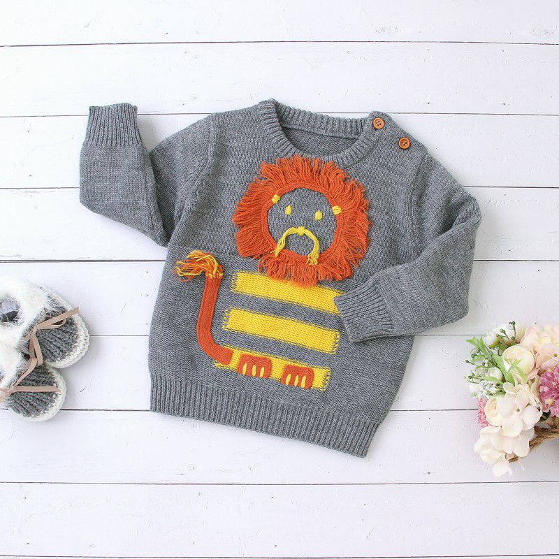 Cx-crianças outono bebê menino menina dos desenhos animados animal impressão camisola casual outerwear casaco roupas