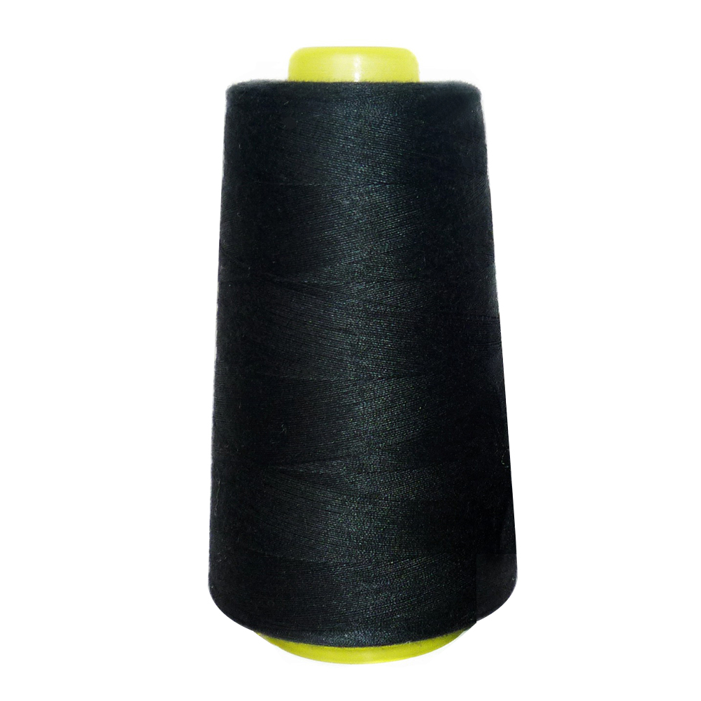 3000 Yards overlock Sewing Thread Yard Spools Cone for serger Quilting Upholstery Beading Drapery: black