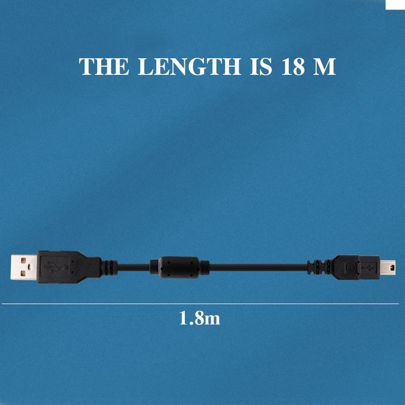 1.8m Charging Cable For PS3 Wireless Controller PVC Charging Cord Cable For MP3/MP4