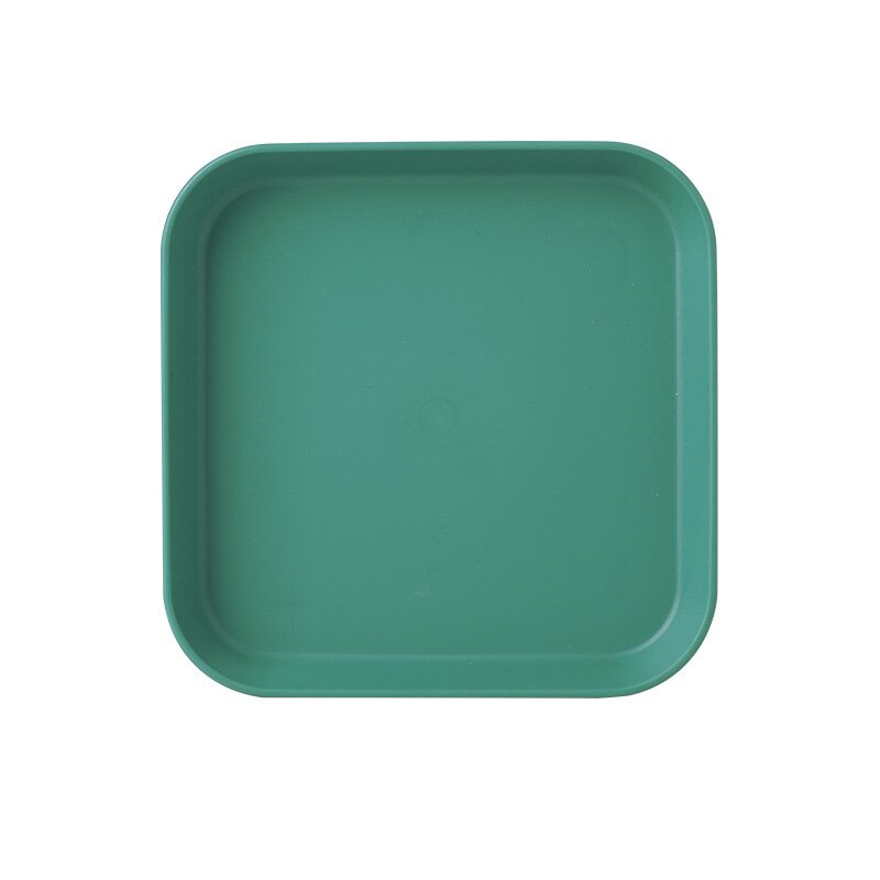 Vajilla de color liso para el hogar, plato para aperitivos, fruta, caramelo, pastel, 6 pulgadas, accesorios de cocina: Square plate green