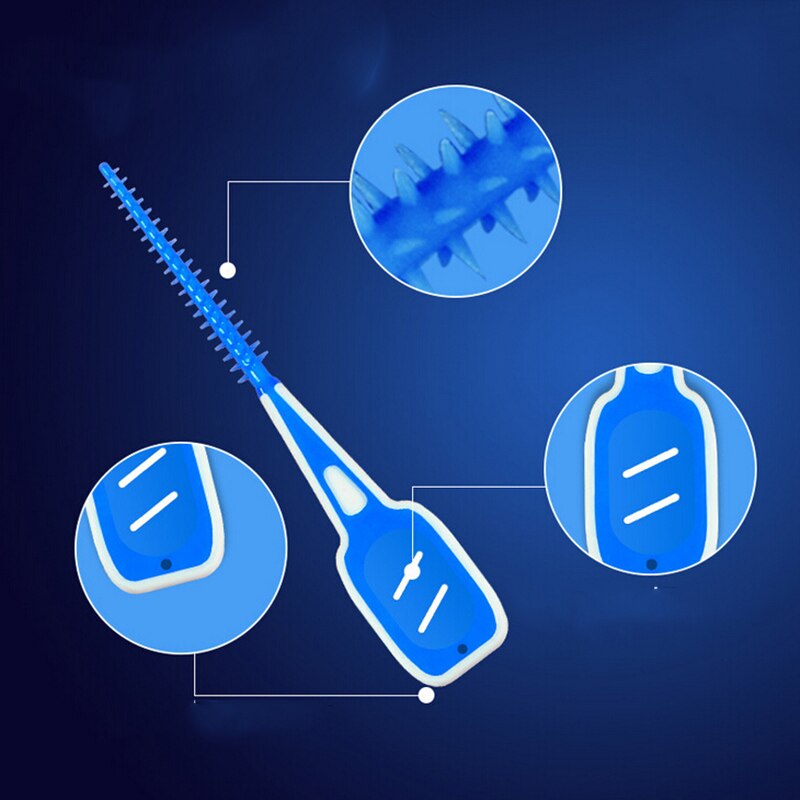 16Pcs/lot Orthodontic Brush Interdental Brush Dental Rubber Interdental Cleaning Brushes Oral Care Toothbrush