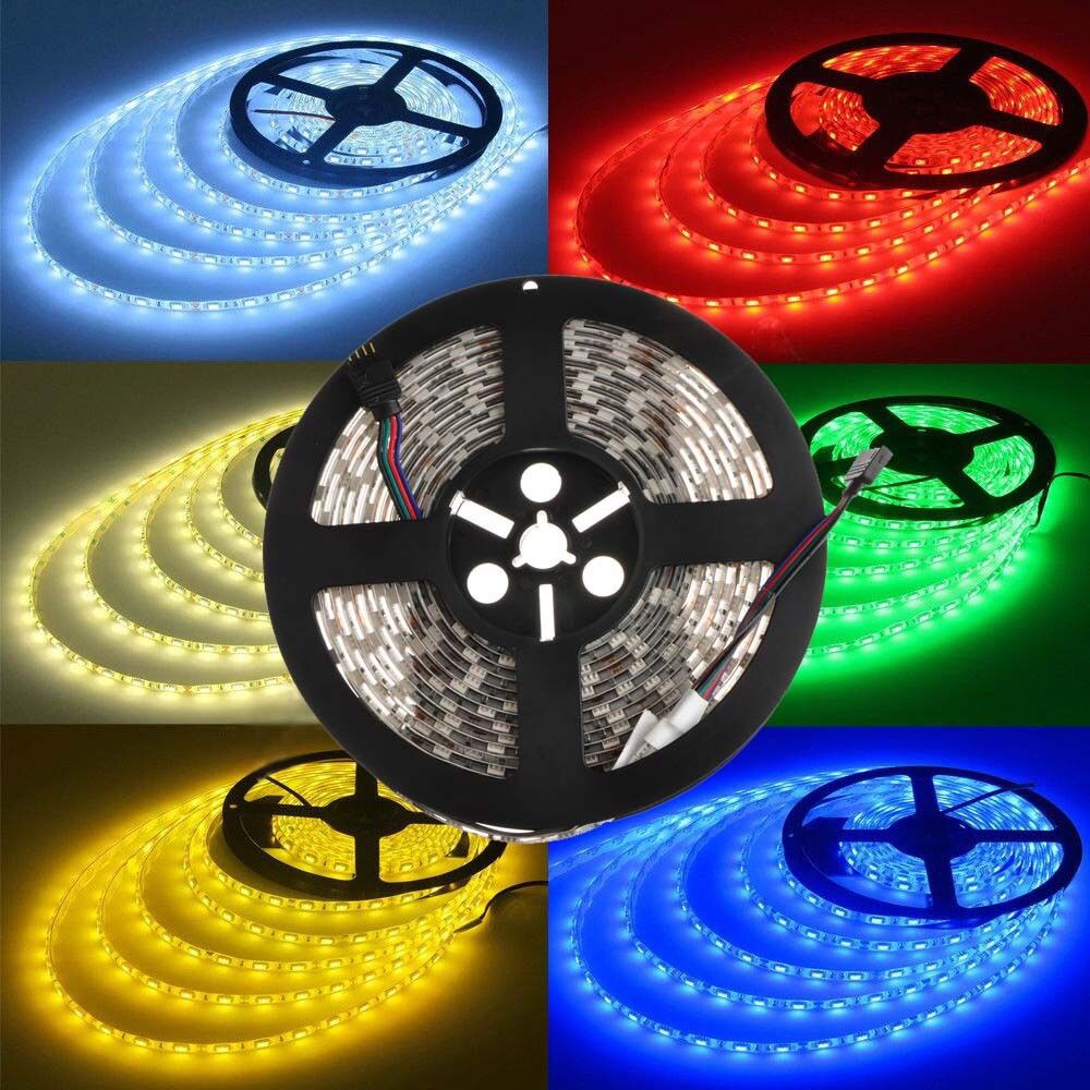 Led Strip Light 5m 5050 Smd Rgb Flexible Strip Led Light Muti Color 12v 300 Led Lamp Tv Desktop Screen Backlight Diode Tape
