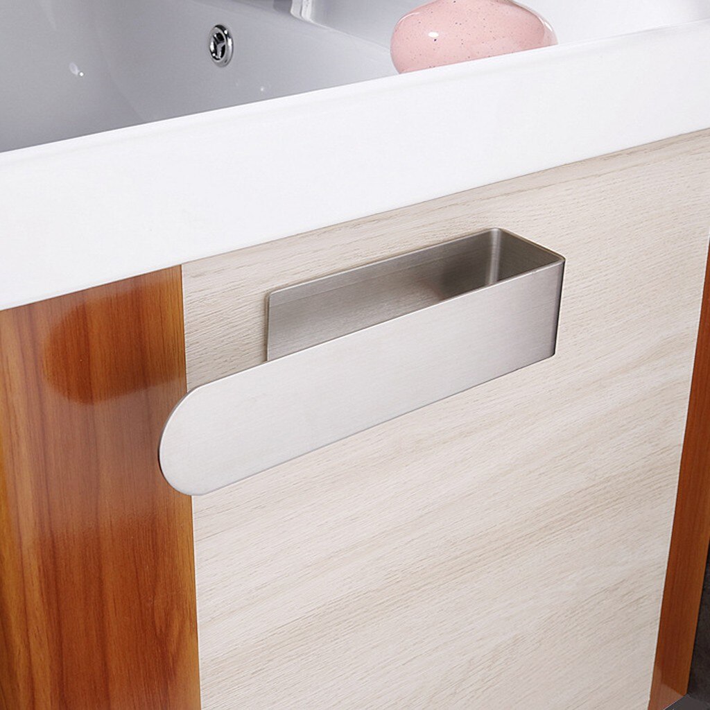 Handdoek Houder Badkamer Handdoeken Rack Hanger Zwart Zilver Rvs Muur Opknoping Handdoek Bar Organizer Keuken Opslag Plank
