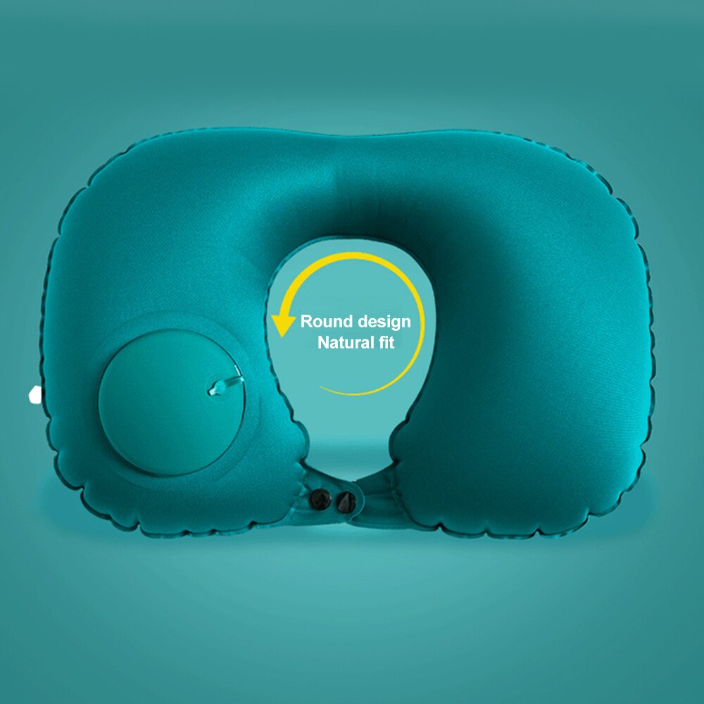 Almohada inflable en forma de U, cojín de protección para el cuello, reposacabezas portátil, soporte para cabeza y cuello,