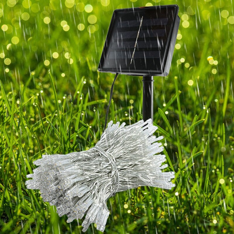 LED Solar Curtain Light String Outdoor Garden Curtain Light Light Christmas Wedding Party String Light 2X3 Meter