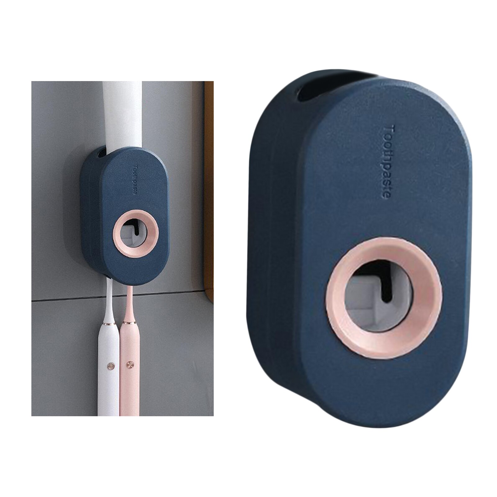 Adhesive automatic toothpaste squeezer wall-mounted toothpaste dispenser tooth brush holder rack wall stick toothpaste squeezer