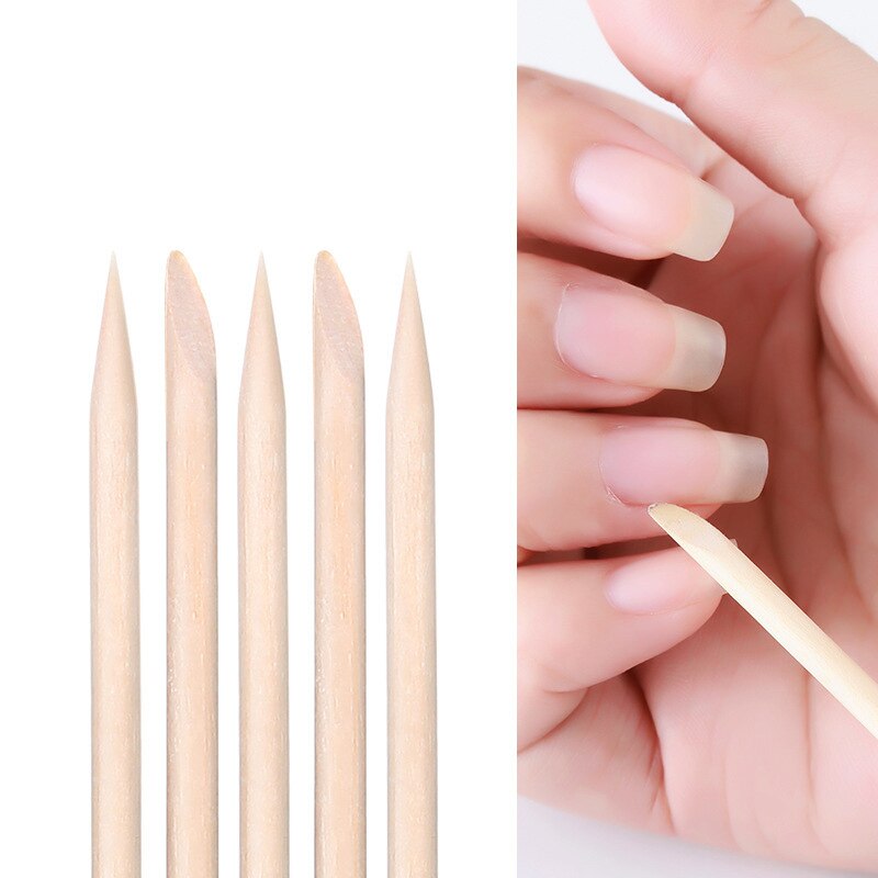 10Pcs Nail Art Cuticle Pushers Double End Orange Wood Sticks Cuticle Remover Voor Cuticle Verwijderen Manicure Pedicure Nail Art tool