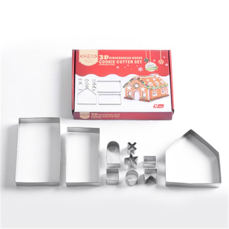 Jul pepparkakshus kakskärare set pepparkakor sugarcraft fräs kexform jul bakning konditorivaror