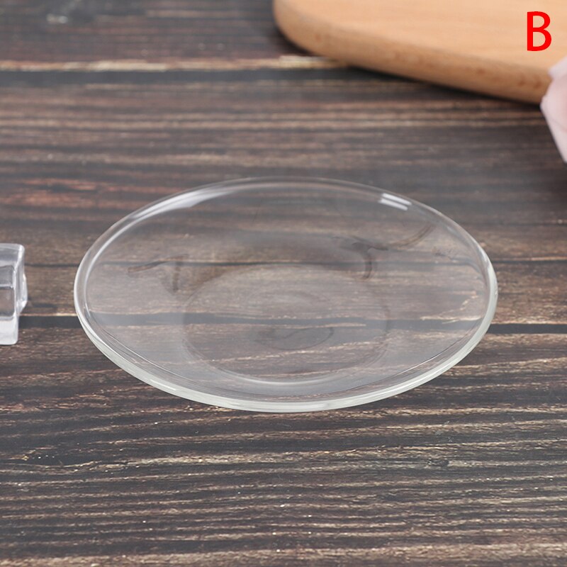 Kinds Heat Resistant Clear Glass Saucer for Tea Coffee Drink Cups Mug - Size S/L: B