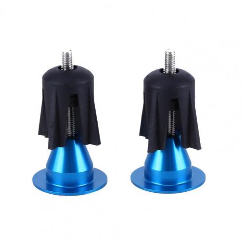 Verkoop! 2 Stuks Aluminium Mountain Fiets Fietsen Stuur 17-22Mm End Stopper Pluggen Caps: Blauw