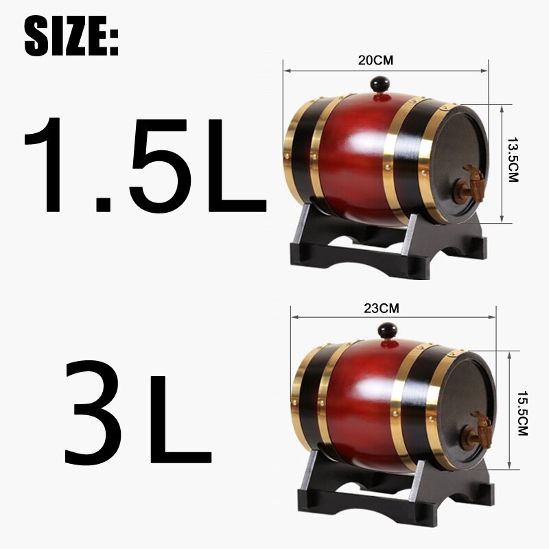 Træ vin tønde eg øl brygningsudstyr mini keg toast smag til vin & brandy giver smagen af eg tønde 1.5/3l