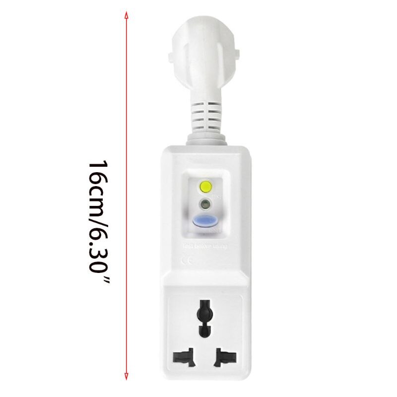 Adaptador de enchufe UE 16A interruptor de circuito para el hogar interruptor de viaje de protección contra fugas 667B
