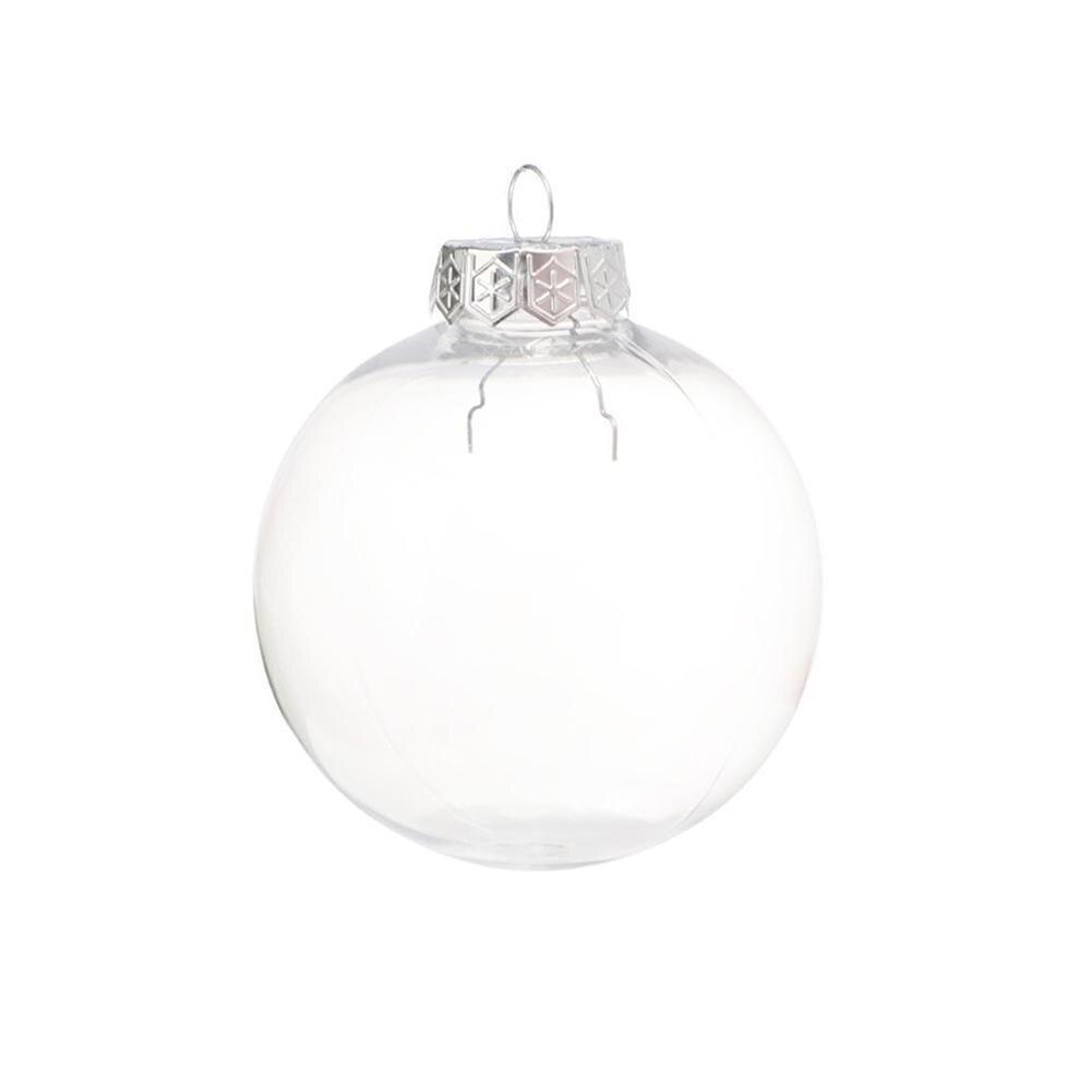 Bola grande de decoración de Navidad, adorno de plástico transparente, ideal para , suministros para fiestas, 8cm/10cm