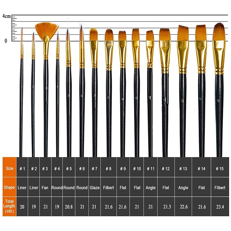 22Pcs Verf Borstel Set Kunstenaar Borstels Met Case Palet Messen Sponzen Voor Acryl Olie Aquarel Gouache