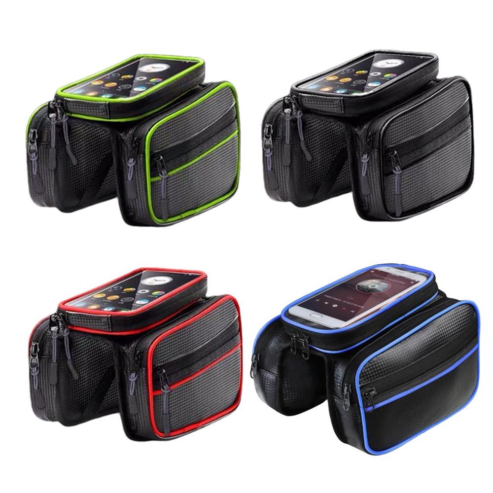 Lage Prijs Fiets Mobiele Telefoon Zak Mountainbike Touch Screen Zak Dubbele Zadeltas Fiets Zadeltas Bovenste Buis Tas beam Zak