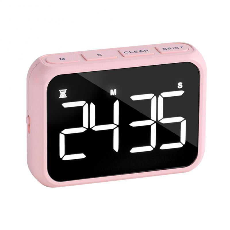 LED Digital Display Electronic Kitchen Timer For Cooking Alarm Clock Rechargeable Baking Shower Study Countdown Time Timer