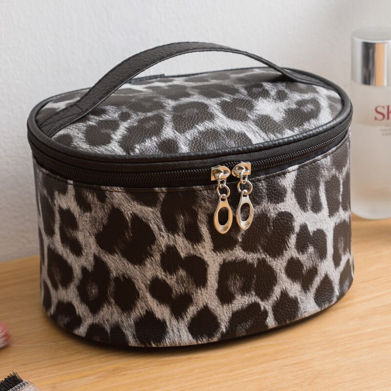 Bolsa de almacenamiento de cosméticos portátil de gran capacidad impermeable de con múltiples patrones, almacenamiento de viaje simple multifuncional: Plata