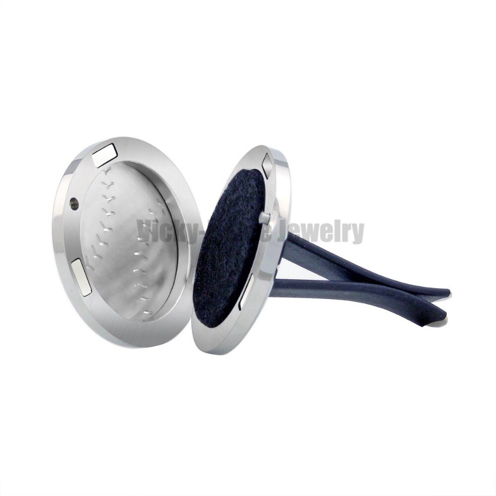 Baseball (38mm)Magnet Car Diffuser 316 Stainless Steel Car Aroma Locket Free Pads Essential Oil Car Diffuser Lockets