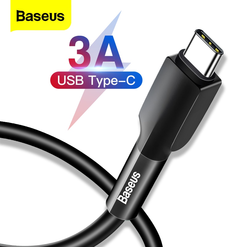 Baseus Usb Type C Kabel Voor Samsung S20 S10 Xiaomi Quick Charge 3.0 Siliconen Usb C Datakabel USB-C Opladen draad Voor Huawei P40
