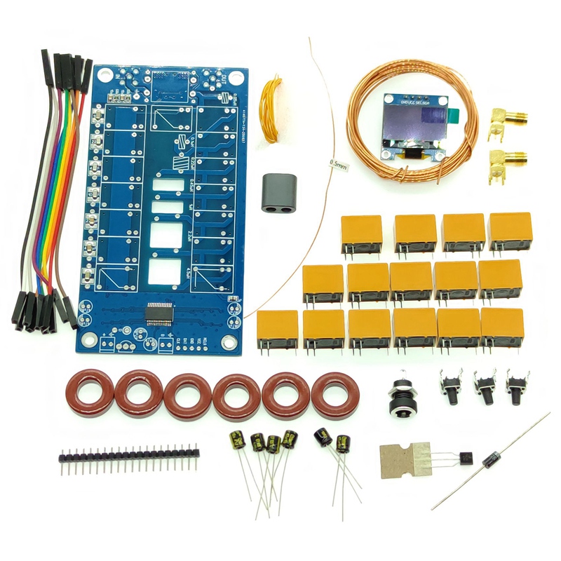 ATU-100 DIY Kits 1.8-50MHz ATU-100Mini Automatic Antenna Tuner By N7DDC 7X7 + OLED, Firmware Programmed/ SMD